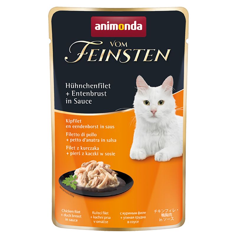 animonda vom Feinsten Adult in Sauce 18 x 50g Chicken Fillet & Cheese in Sauce