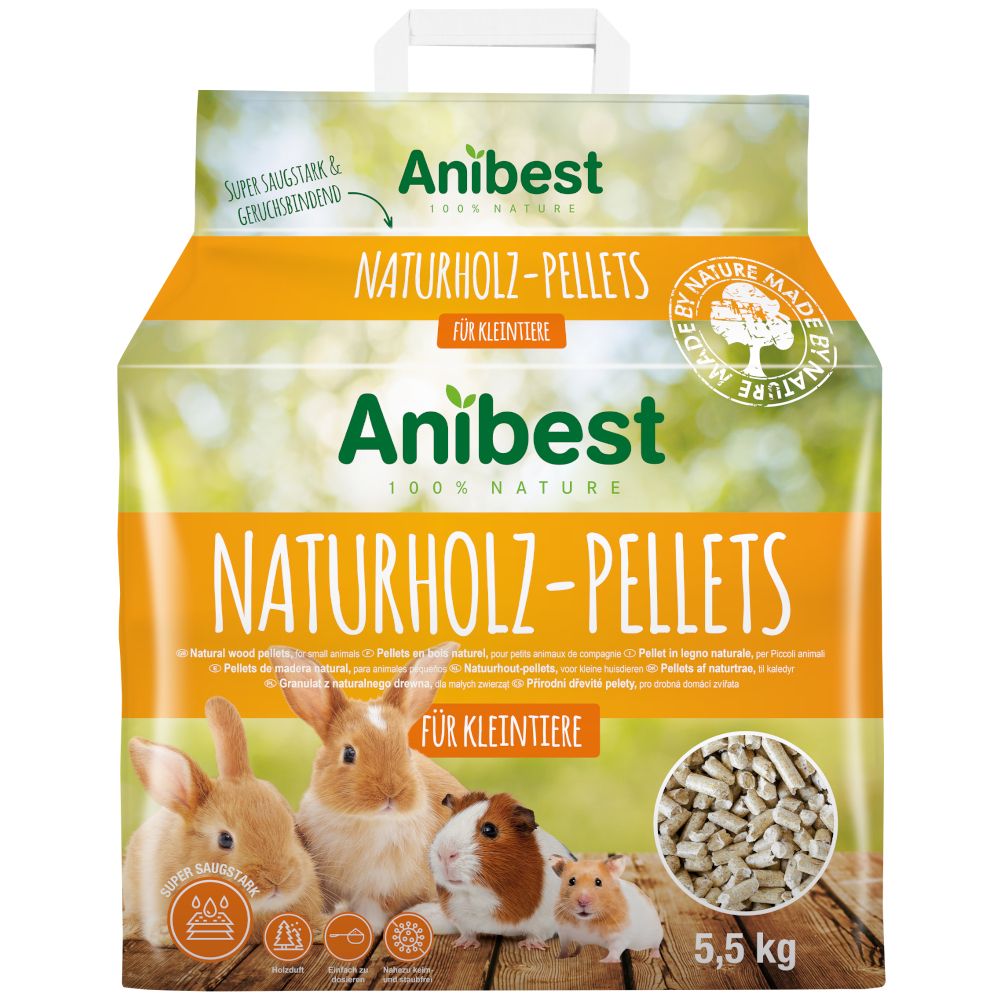 Anibest Natural Wood Pellets 10 Litres (5.5kg)