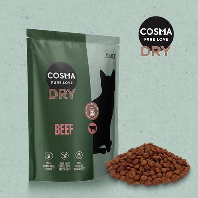 Cosma Extruded Beef Dry Food 400g