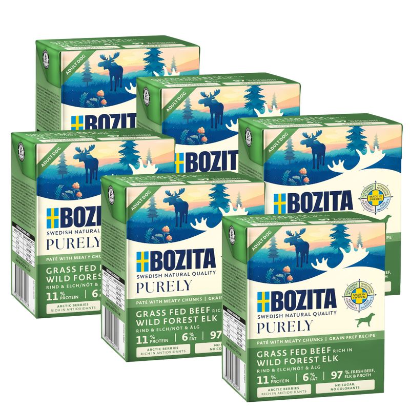 Bozita Purely Paté 6 x 370g Puppy & Junior Turkey