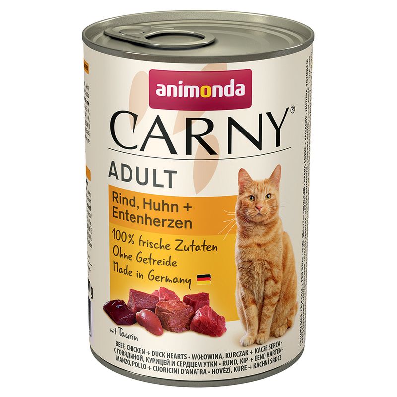animonda Carny Adult Saver Pack 12 x 400g Poultry & Beef Varieties