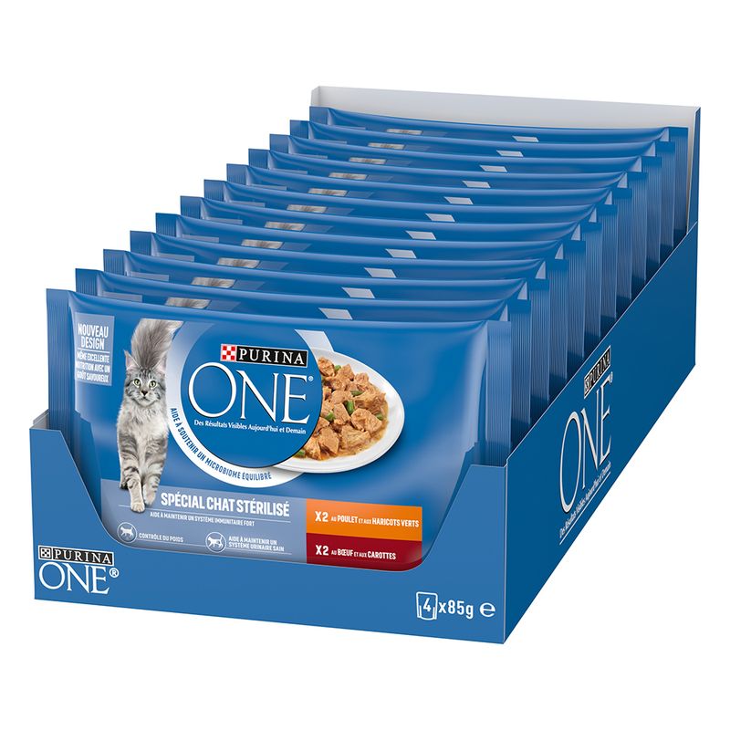 PURINA ONE Sterilised Salmon & Turkey (4 x 85g)