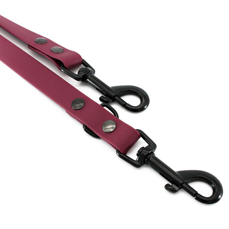 Home adjustable BioThane lead, bordeaux 200 cm long, 19 mm wide