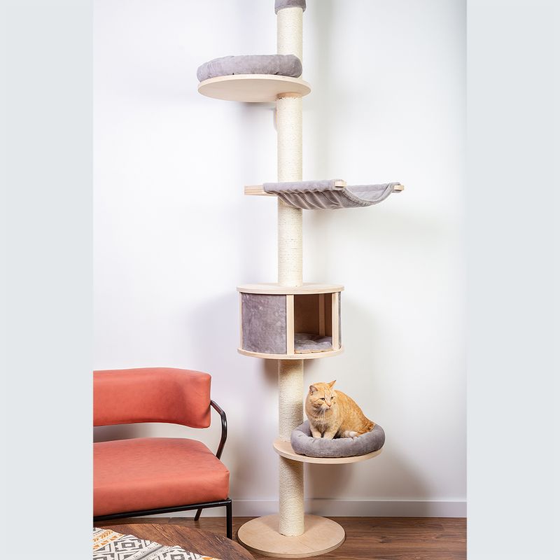 Natural Paradise Ceiling Cat Tree - Magnolia Cream
