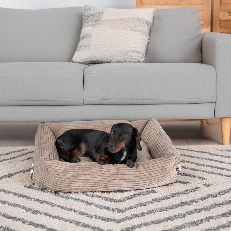 TIAKI Lincoln Cord Dog Bed 65 x 55 x 15 cm (L x W x H)