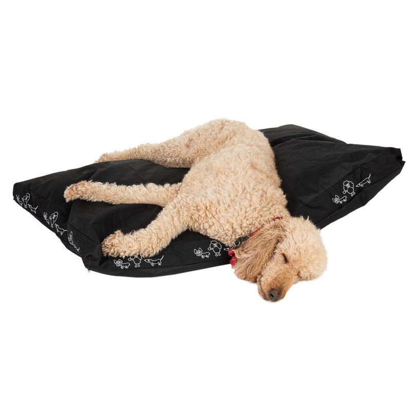 Silhouettes Black Dog Cushion Black: 90 x 60 x 8 cm (L x W x H)