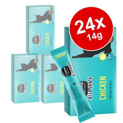 Cosma Jelly Snacks Saver Pack Mix 2: Chicken/Chicken Liver, Tuna/Shrimps, Tuna/Chicken (24 x 14g)