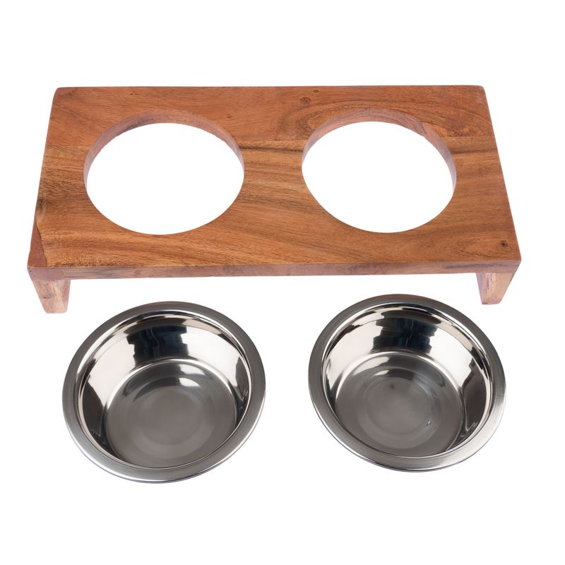 Modern Living Nellore wooden bowl bar 2 x 400 ml, diameter 13 cm
