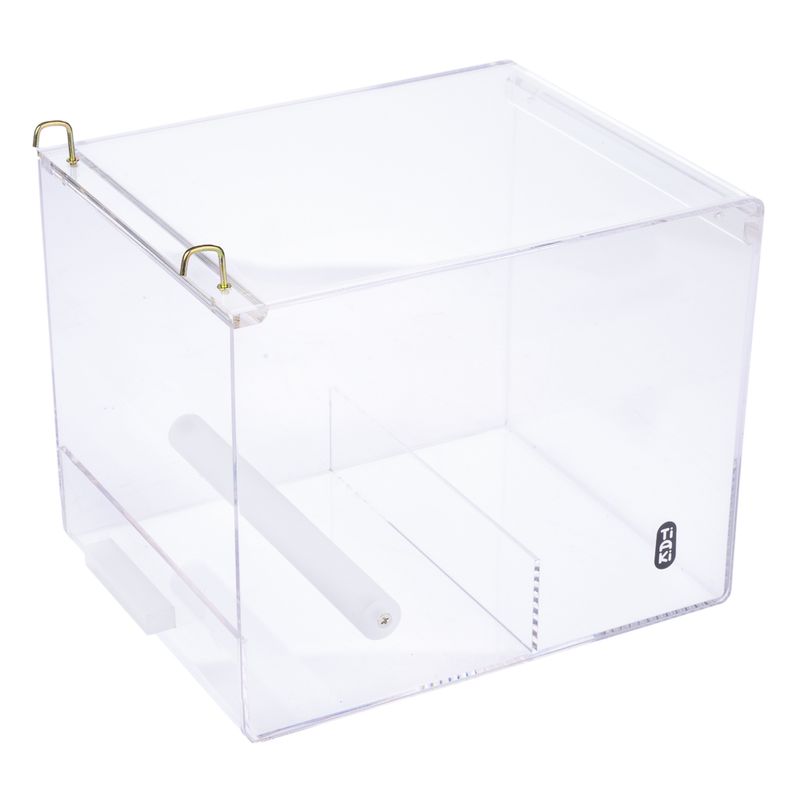 TIAKI No-Mess Acrylic Bird Feeder Size S: 13 x 14 x 13cm (L x W x H)