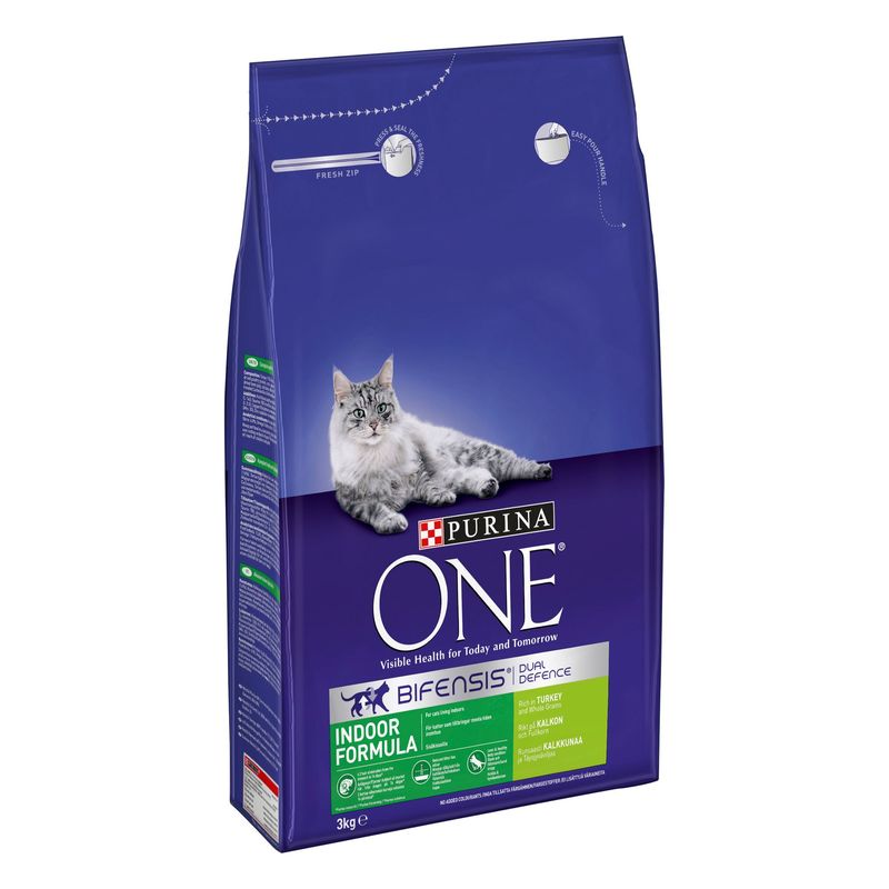 PURINA ONE Indoor Formula Turkey & Whole Grains Dry Cat Food 9.75kg