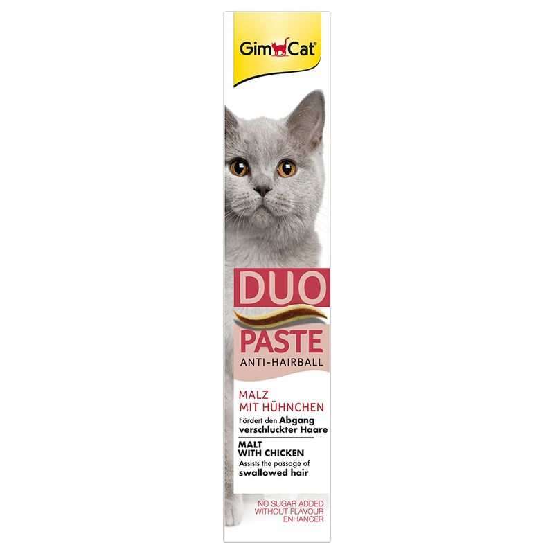 GimCat Anti-Hairball Duo Paste - Malt & Chicken 50g