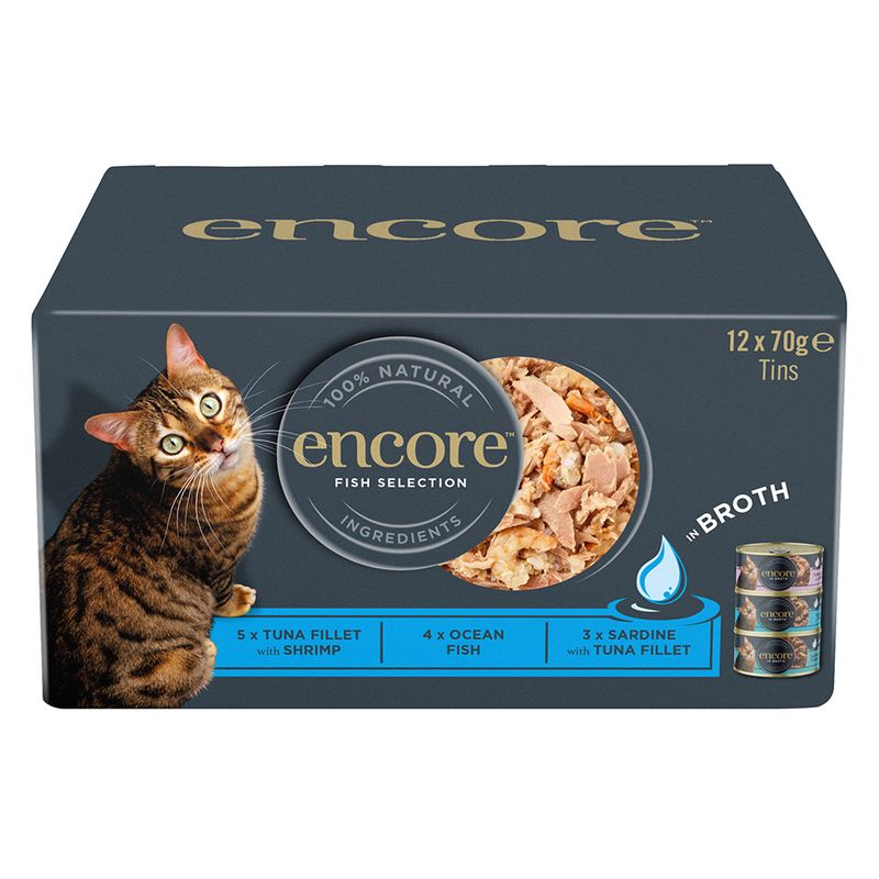 Encore Cat Tin in Broth 12 x 70g Chicken Selection