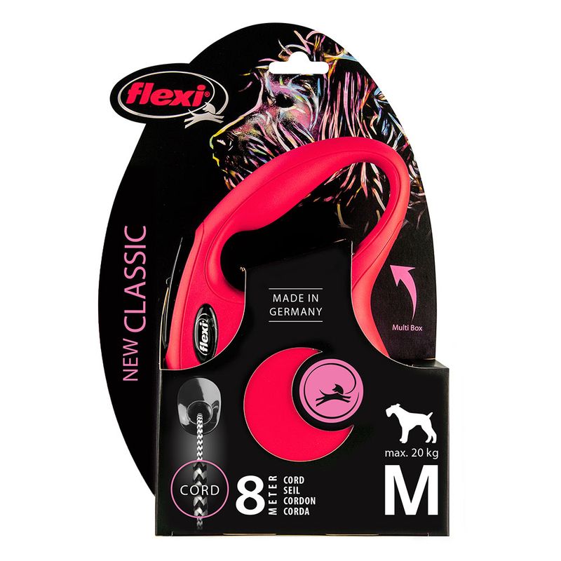 flexi Red New Classic 5m Rope Lead S: up to 12kg