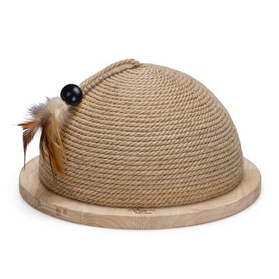 Designed by Lotte Vivi Half Wooden Scratching Ball 34.5 x 18.5cm (diameter x H)