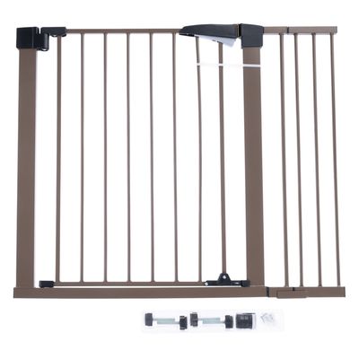 TIAKI Brown Dog Gate with Side Panel 78 x 77 - 103cm (H x W)