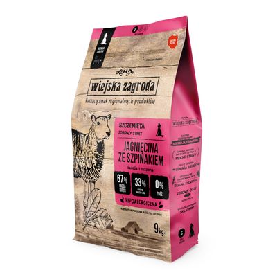 Wiejska Zagroda Puppy Lamb with Spinach 9kg