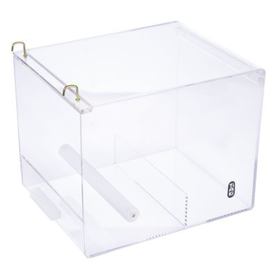 TIAKI No-Mess Acrylic Bird Feeder Size S: 13 x 14 x 13cm (L x W x H)