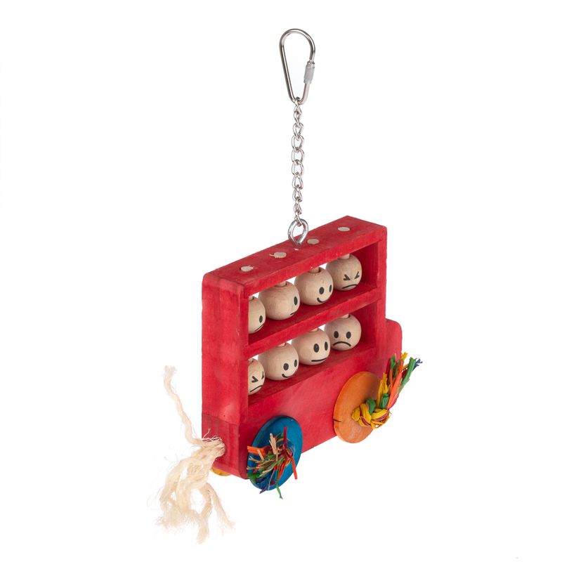 TIAKI Double Decker Bus Wooden Bird Toy 13 x 11.5 x 3cm (L x W x H)