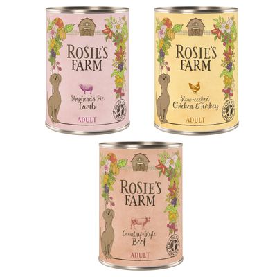 Rosie's Farm Adult Mixed Trial Packs - 6 x 400g Mixed Pack I (3 Flavours)