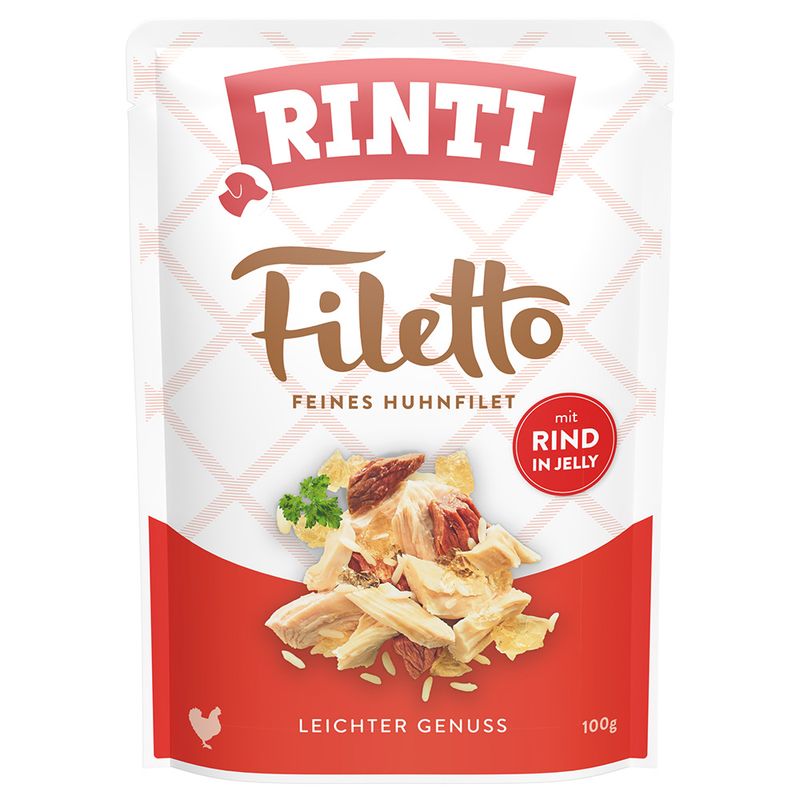 RINTI Filetto Pouch in Jelly Saver Pack 48 x 100g Duck with Vegetables