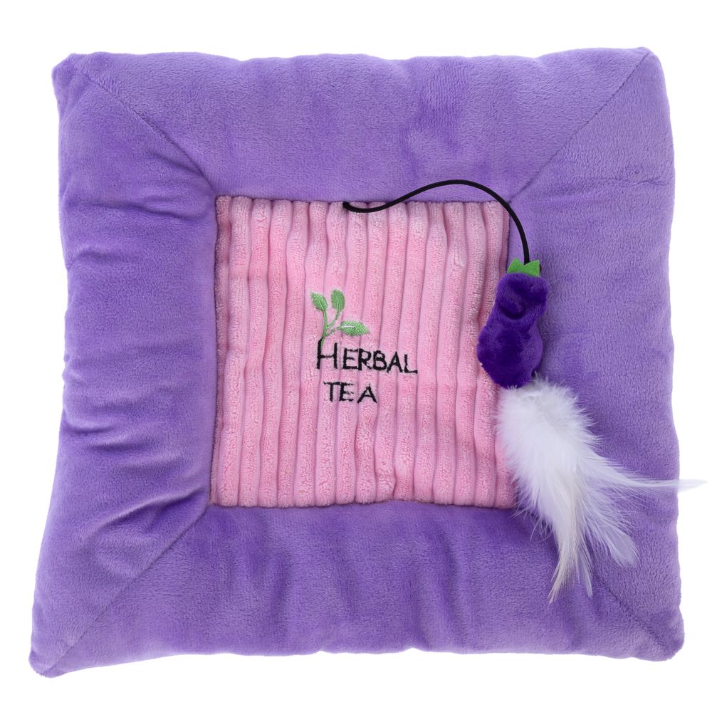 TIAKI Aubergine Cuddly Cushion with Catnip 1 Cushion