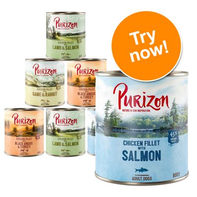 Purizon Adult Mixed Packs 6 x 800g Adult Mixed Pack: 4 Varieties