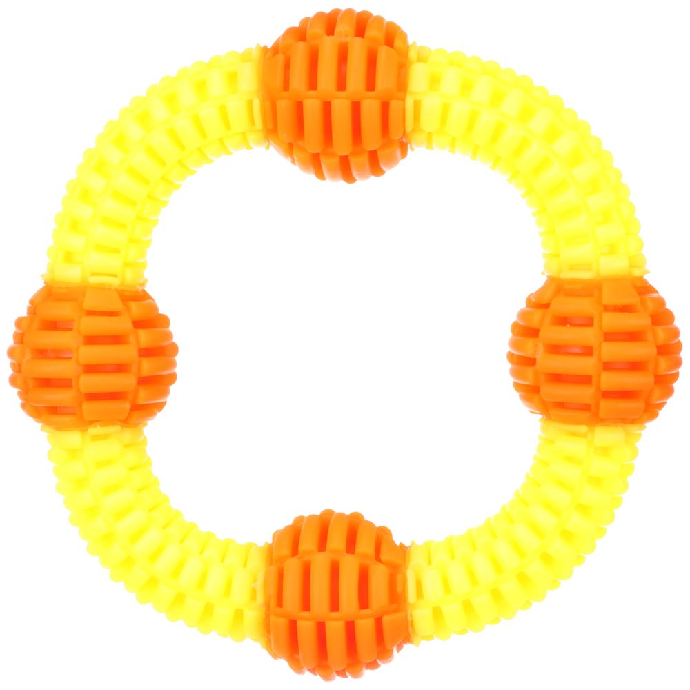 Flamingo Dog Toy Lipa Ring with Balls W 19 x H 4.9cm