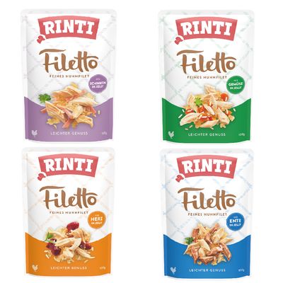 RINTI Filetto Pouch in Jelly 8 x 100g Mixed Pack (4 Varieties)