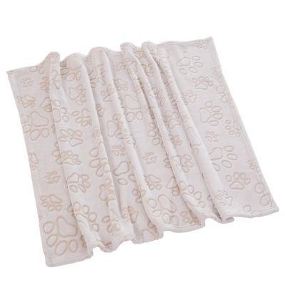 Smartpet microfibre blanket Pawzzz 100 x 75cm (L x W) (Cream/Beige)