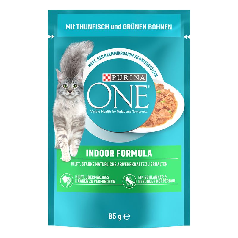 PURINA ONE Indoor Formula with Tuna & Green Beans (13 x 85g)