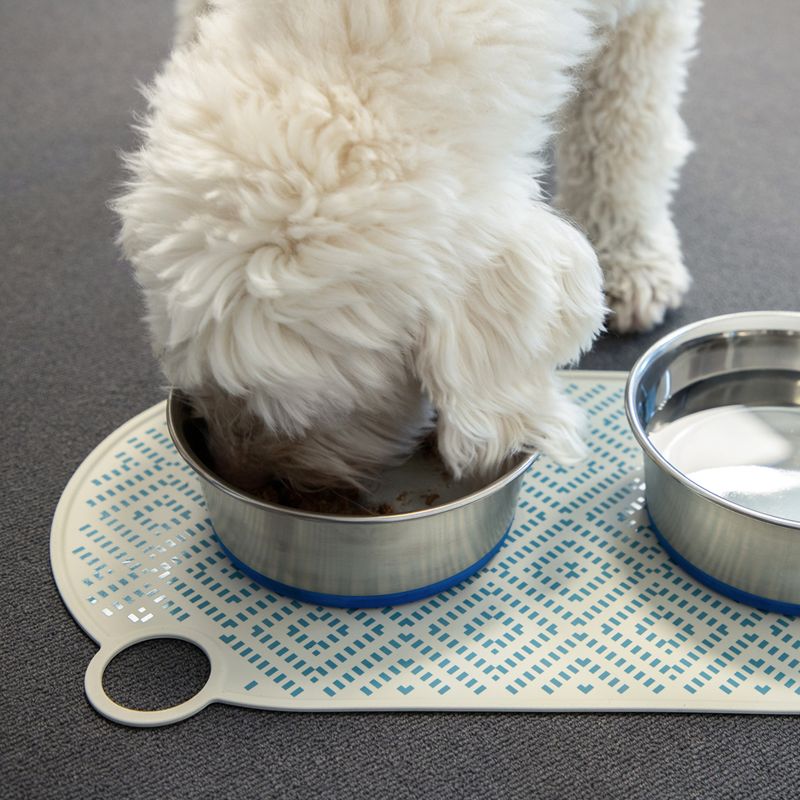 TIAKI Silicone Bowl Mat Green Rhombus L 50 X W 25 cm