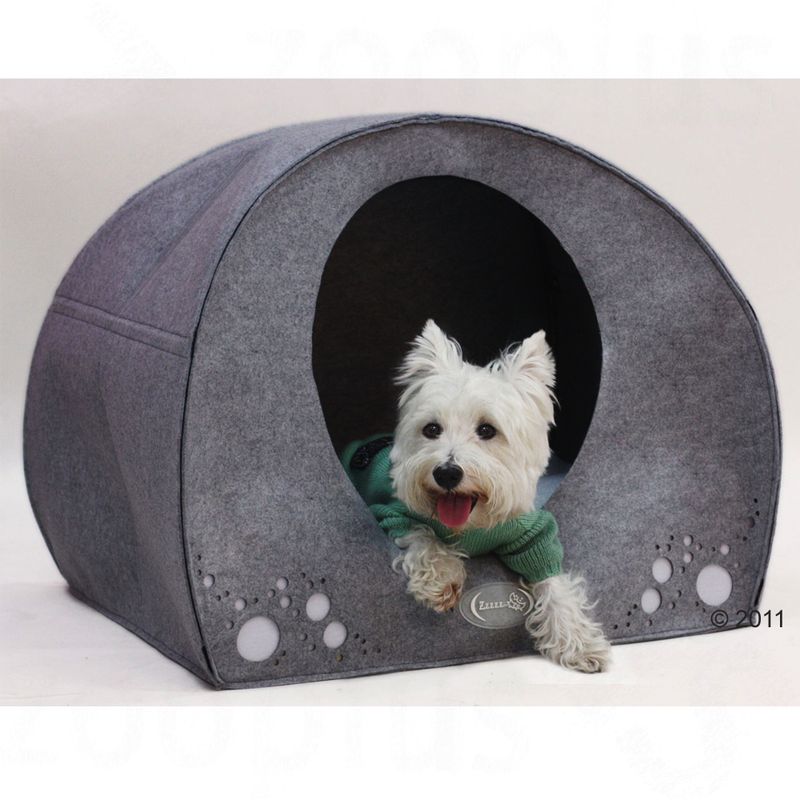 Igloo Dog Den - Grey 71 x 54 x 57 cm (L x W x H)