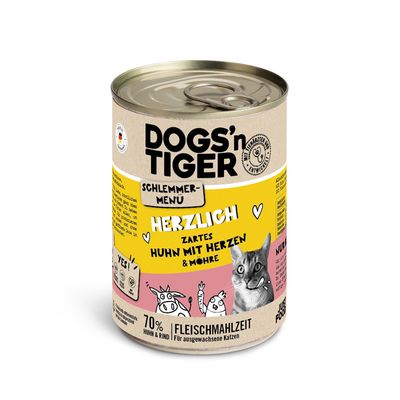 Dogs'n Tiger Gourmet Menu 6 x 400g Chicken with Heart