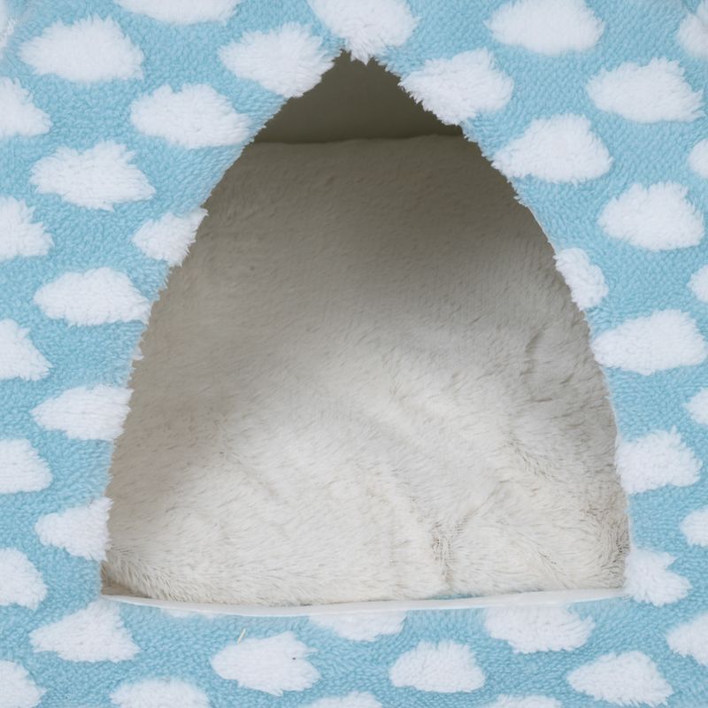 zooplus Basics Fluffy cat cave blue