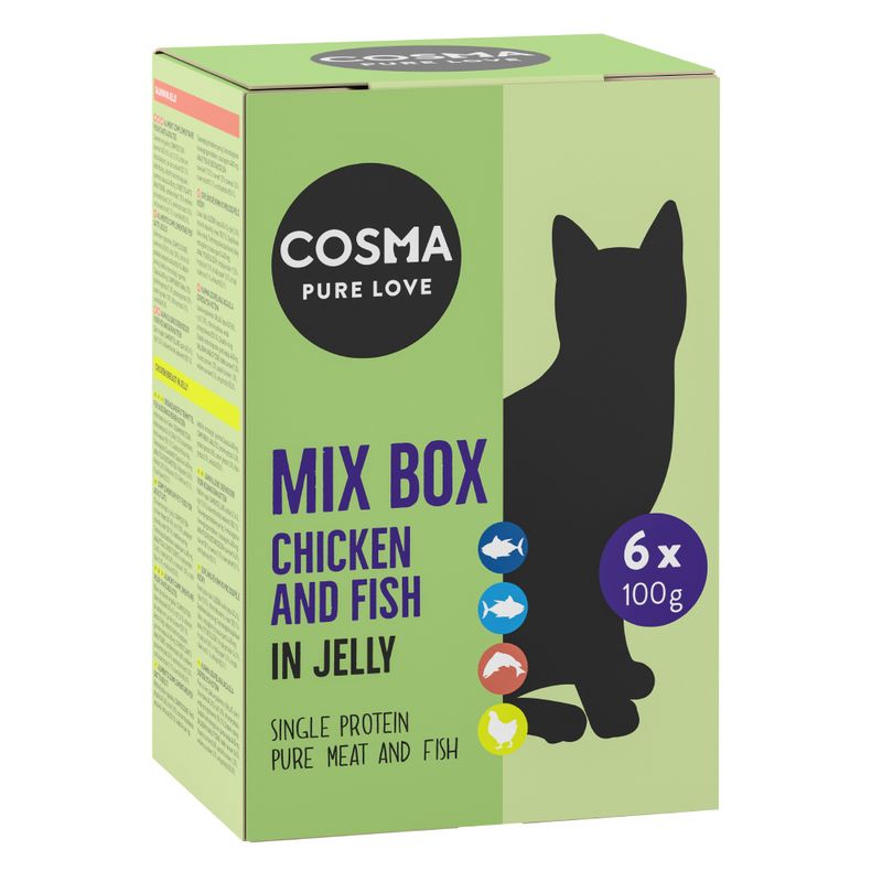 Cosma Original Pouches in Jelly Saver Pack 24 x 100g Mixed Pack (4 Varieties)