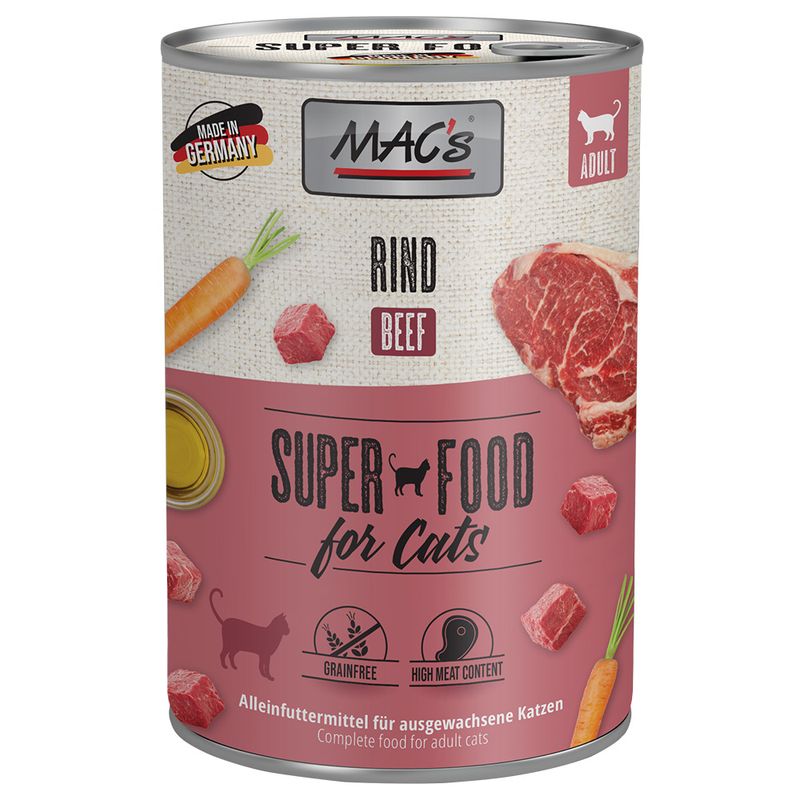MAC's Cat 6 x 400g Poultry, Beef & Cranberry