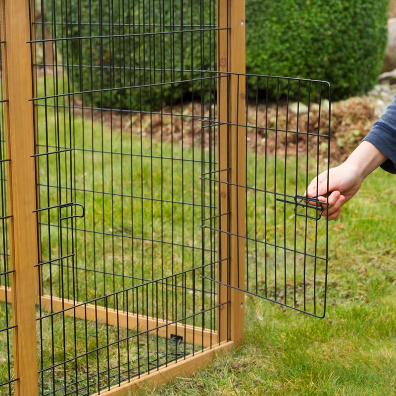 Kerbl Pet Free-Range Enclosure with Plastic Roof & Escape Barrier 220 x 115 x 75cm (L x W x H)