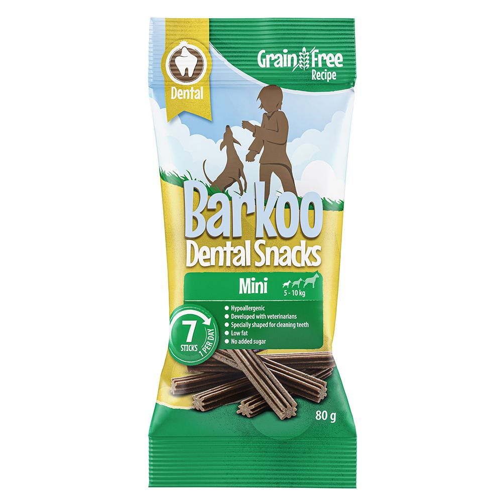 Barkoo Dental Snacks 7 Chews - Grain-Free Mini Dogs (7 Chews – 80g)