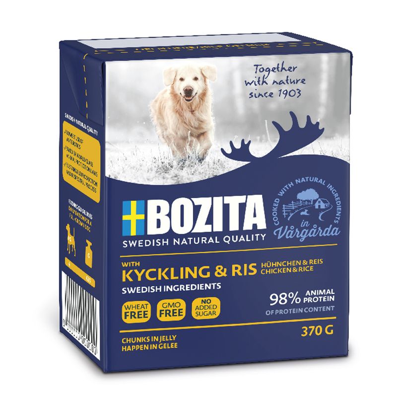 Bozita Chunks in Jelly Saver Pack 12 x 370g Chicken & Rice
