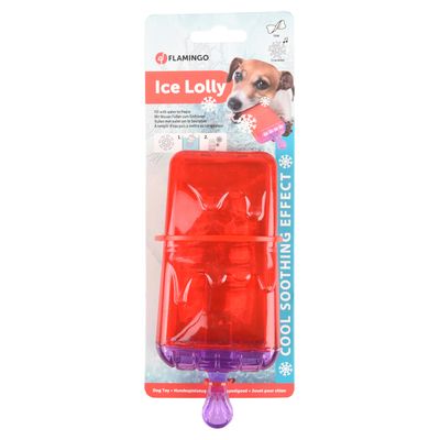 Flamingo Ice Lolly Dog Toy 15.5 x 6 x 3.5cm (L x W x H)