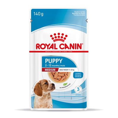 Royal Canin Medium Puppy in Gravy 10 x 140g