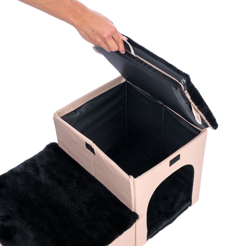 TIAKI Folding Pet Staircase with 2 Steps 62 x 39 x 35.5cm (L x W x H)