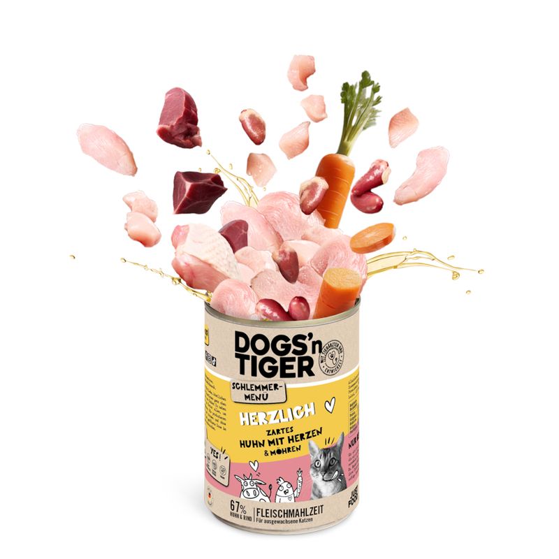 Dogs'n Tiger Gourmet Menu 6 x 400g Chicken with Heart