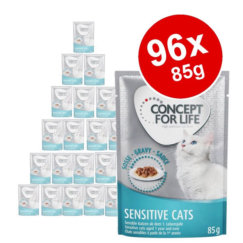 Concept for Life Saver Pack 48 x 85g Sensitive Cats – in Gravy
