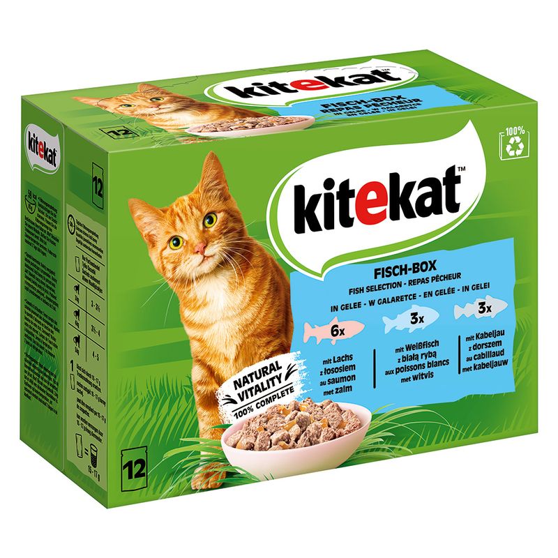 Kitekat Variety Pouches Saver Pack 48 x 85g Classic Selection in Gravy