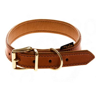 Heim Buffalo Dog Collar - Cognac Size 55