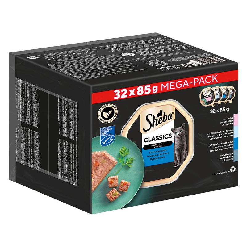 Sheba Varieties Multipack Saver Pack 32 x 85g Poultry Collection Select Slices in Gravy