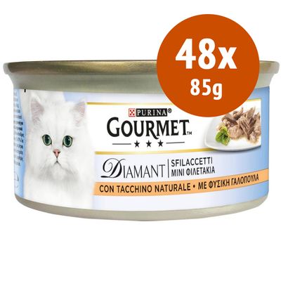 Savings package Gourmet Diamond 48 x 85 g Fillets with natural turkey