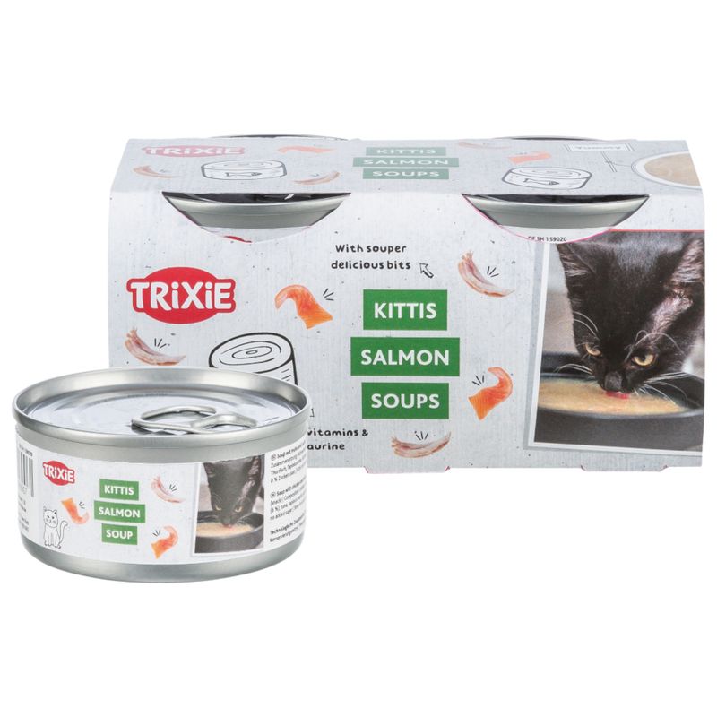 Trixie Kittis Soup 4 x 80g Chicken & Salmon