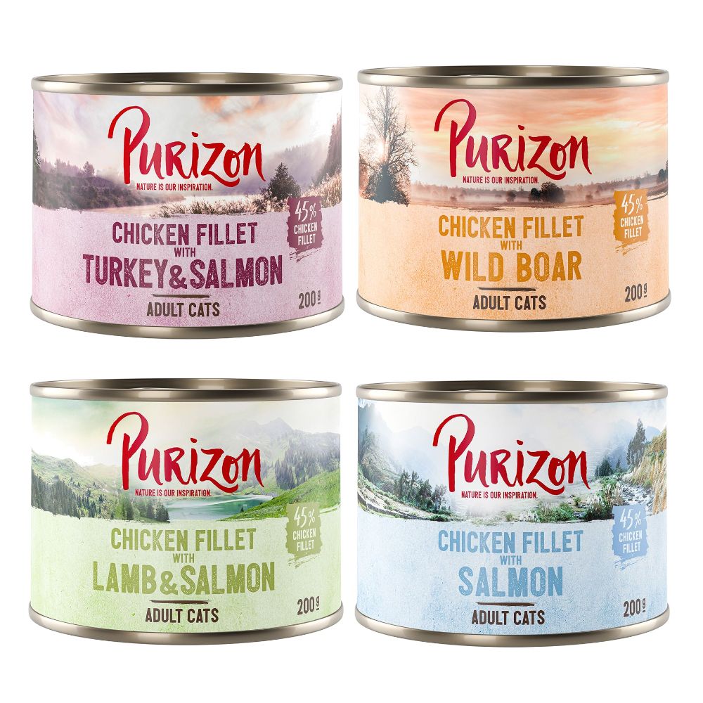 Purizon Adult Grain-Free Mixed Trial Pack 6 x 400g (3 Varieties)